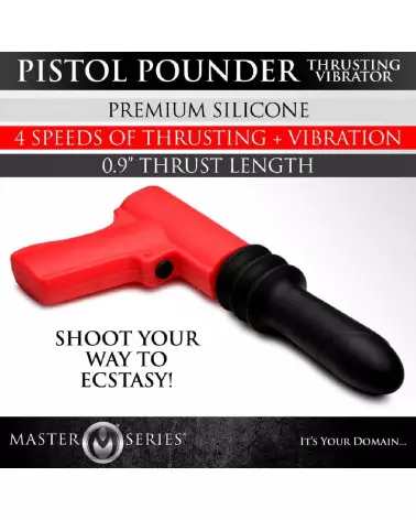 Thrusting Pistola Vibrator Rouge XR Brands, Sextoy Va-et-Vient Innovant-4