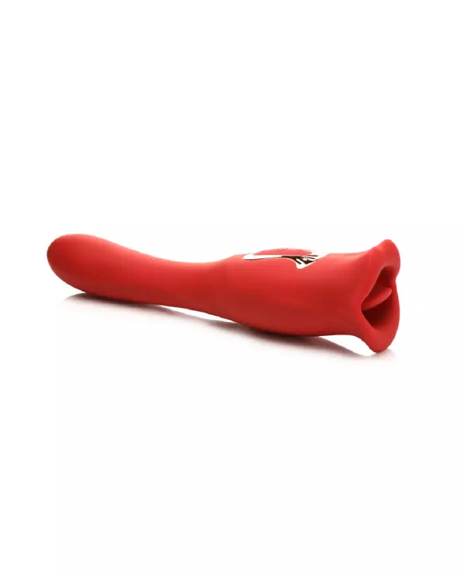 Image du Kiss and Tell Pro Dual-Ended Kissing Vibrator rouge par XR Brands-1