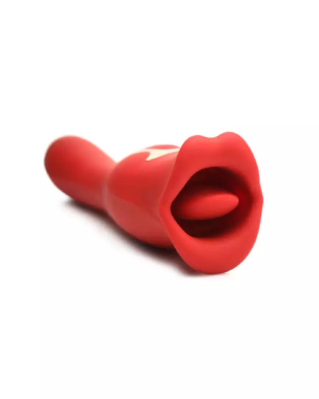 Image du Kiss and Tell Pro Dual-Ended Kissing Vibrator rouge par XR Brands-4