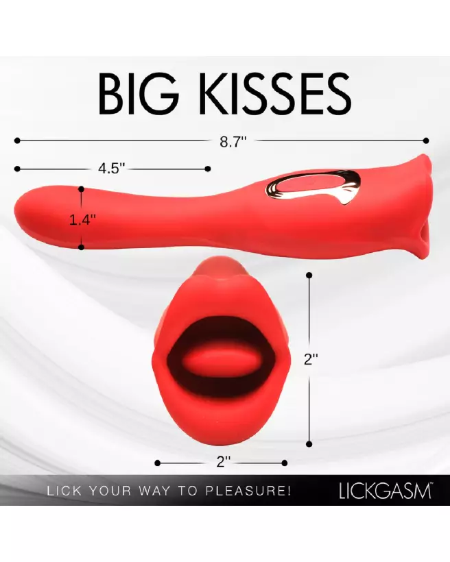 Image du Kiss and Tell Pro Dual-Ended Kissing Vibrator rouge par XR Brands-7
