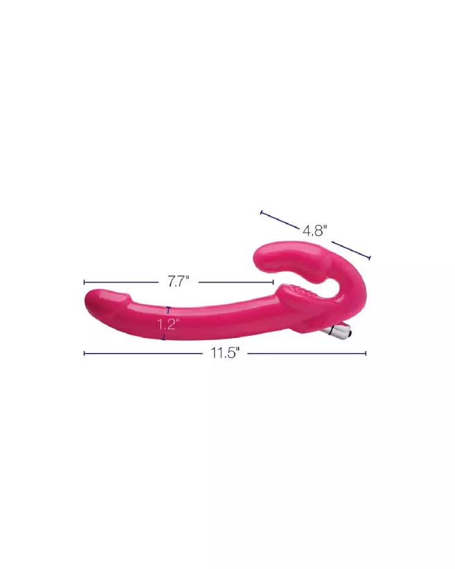 Revolver Slim Vibrating Strapless Strap-On de XR Brands en action-7