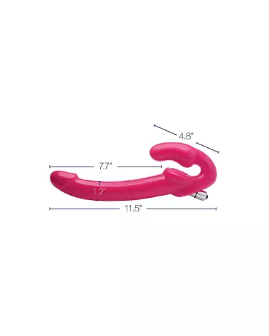 Revolver Slim Vibrating Strapless Strap-On de XR Brands en action-7