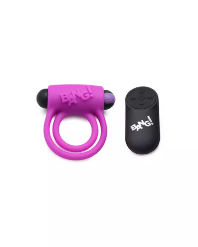 Cockring en silicone avec bullet vibrante et télécommande par XR Brands-1