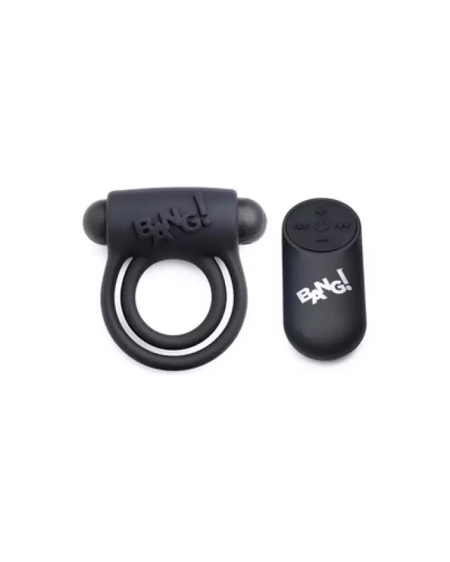 Cockring en silicone avec bullet télécommandé XR Brands pour endurance et plaisir-1