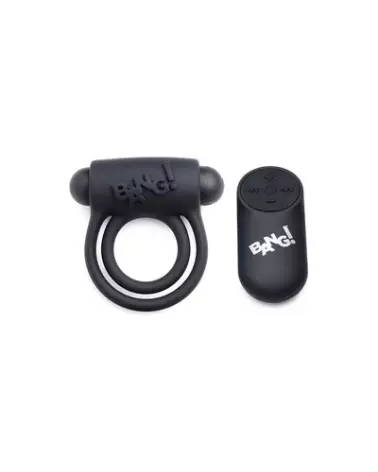 Cockring en silicone avec bullet télécommandé XR Brands pour endurance et plaisir-1