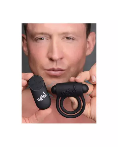 Cockring en silicone avec bullet télécommandé XR Brands pour endurance et plaisir-3