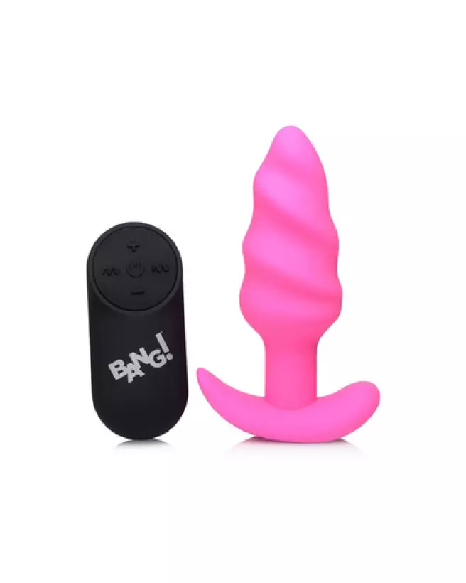 Plug anal vibrant en silicone XR Brands avec télécommande pour stimulation intense-1