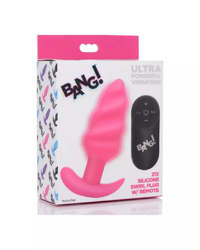 Plug anal vibrant en silicone XR Brands avec télécommande pour stimulation intense-2