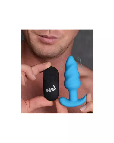Plug anal vibrant en silicone Swirl de XR Brands avec télécommande-4