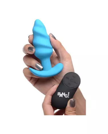 Plug anal vibrant en silicone Swirl de XR Brands avec télécommande-6