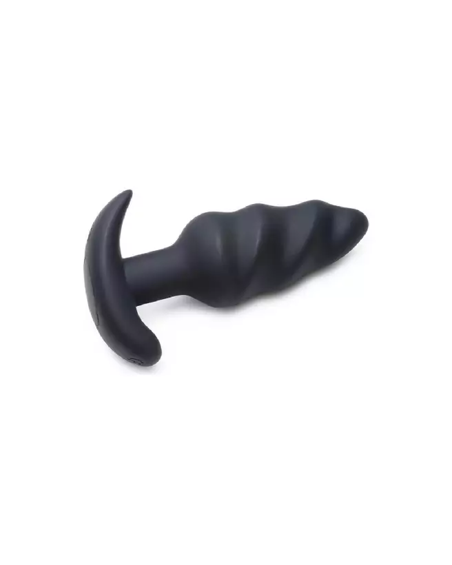 Image du Vibrating Silicone Swirl Butt Plug de XR Brands avec télécommande-3