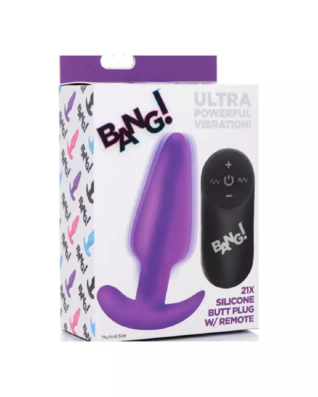 Vibrating Silicone Butt Plug with Remote Control by XR Brands-2