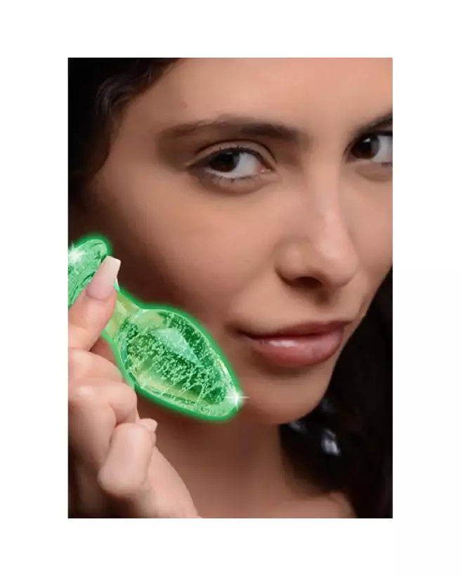 Plug anal en verre lumineux XR Brands taille small-4
