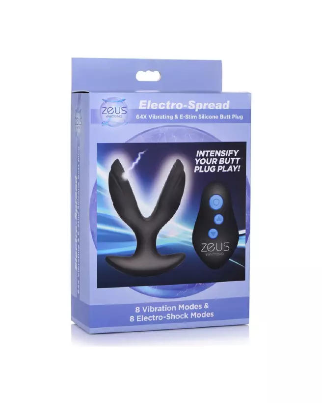 Image du Electro-Spread Vibrating E-Stim Silicone Butt Plug de XR Brands-2