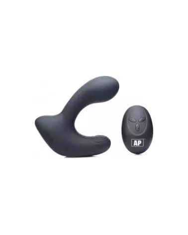 Stimulateur de prostate XR Brands en silicone avec télécommande et 10 vitesses-1