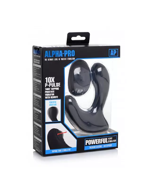 Stimulateur de prostate XR Brands en silicone avec télécommande et 10 vitesses-2