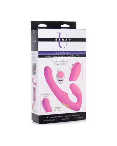 U-Pulse Strapless Strap-On de XR Brands en Silicone avec Vibration-2