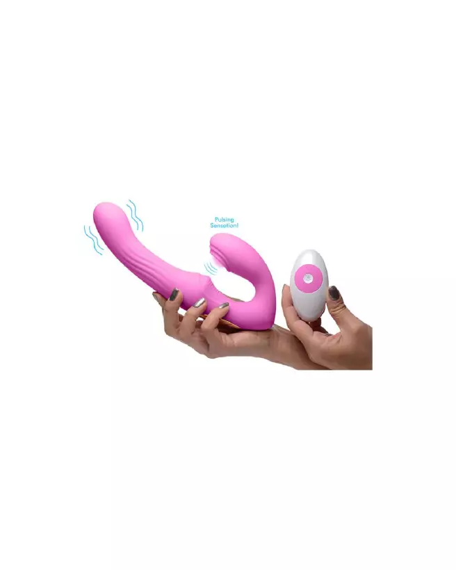 U-Pulse Strapless Strap-On de XR Brands en Silicone avec Vibration-4