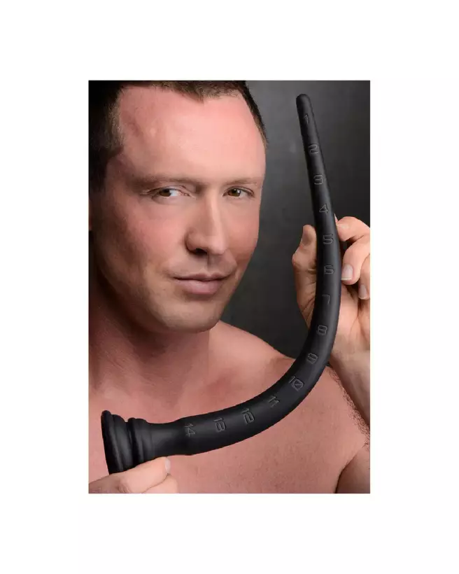 Image du Tapered Silicone Hose Anal Snake par XR Brands, 38 cm, structure silicone de haute qualité-5
