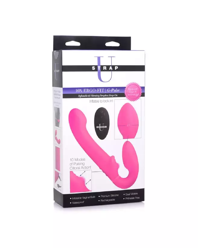 Photo du Double Ended Dildo Ergo-Fit G-Pulse de XR Brands, idéal pour stimulation et plaisir partagé-2