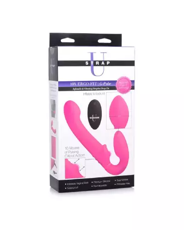 Photo du Double Ended Dildo Ergo-Fit G-Pulse de XR Brands, idéal pour stimulation et plaisir partagé-2