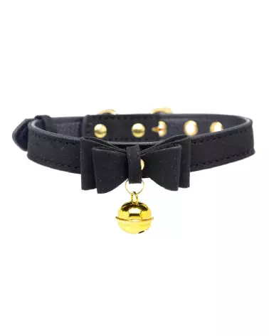 Collier Golden Kitty noir et doré avec clochette pour chat par XR Brands-5