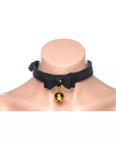 Collier Golden Kitty noir et doré avec clochette pour chat par XR Brands-6