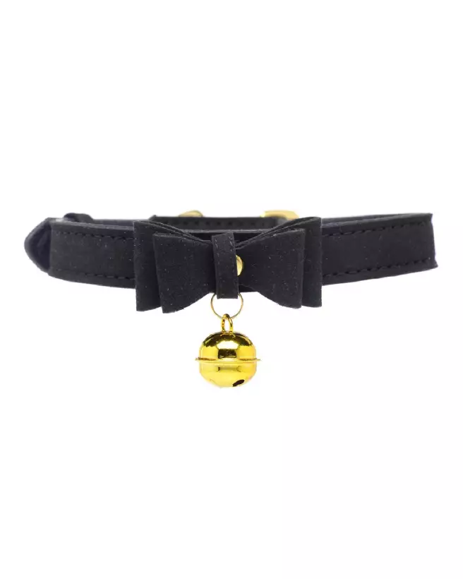 Collier Golden Kitty noir et doré avec clochette pour chat par XR Brands-7