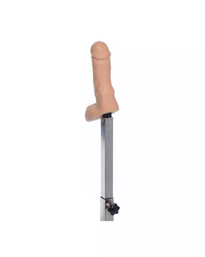 Barre d'écartement avec menottes et dildo anal XR Brands pour jeux de domination-5