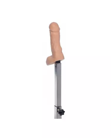 Barre d'écartement avec menottes et dildo anal XR Brands pour jeux de domination-5