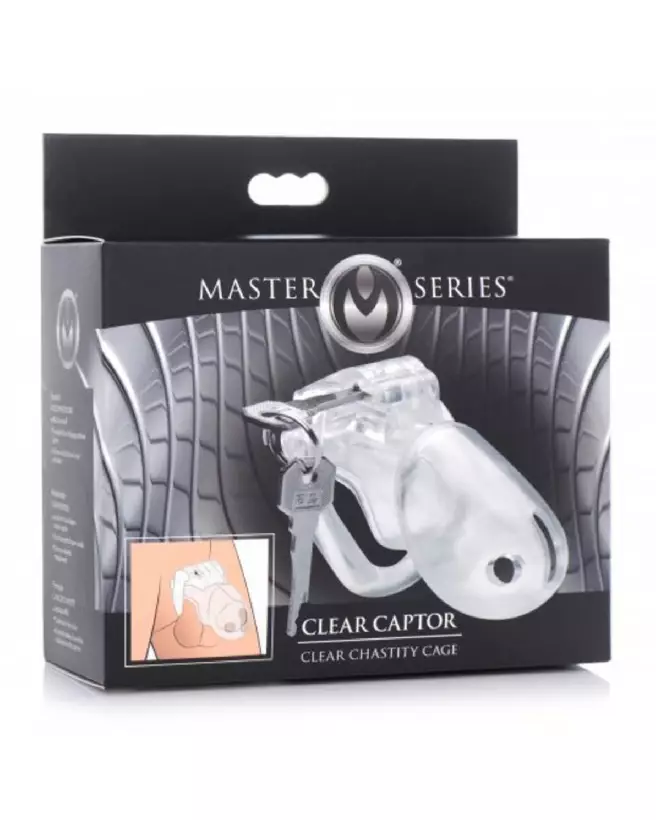 Cage de chasteté Clear Captor avec clés de XR Brands en petite taille-2