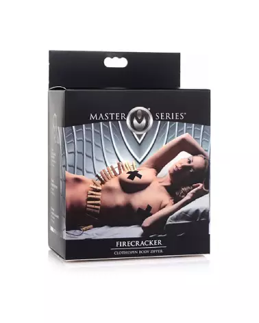 Image de Firecracker 24 Clothespin Body Chain par XR Brands pour stimulation des tétons et clitoris-2