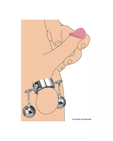 XR Brands Metal Ball Stretcher vue de profil-5