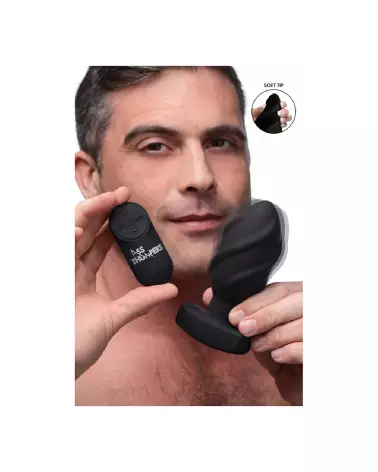 Image du Swirled Vibrating Butt Plug de XR Brands, plug anal vibrant avec télécommande-3