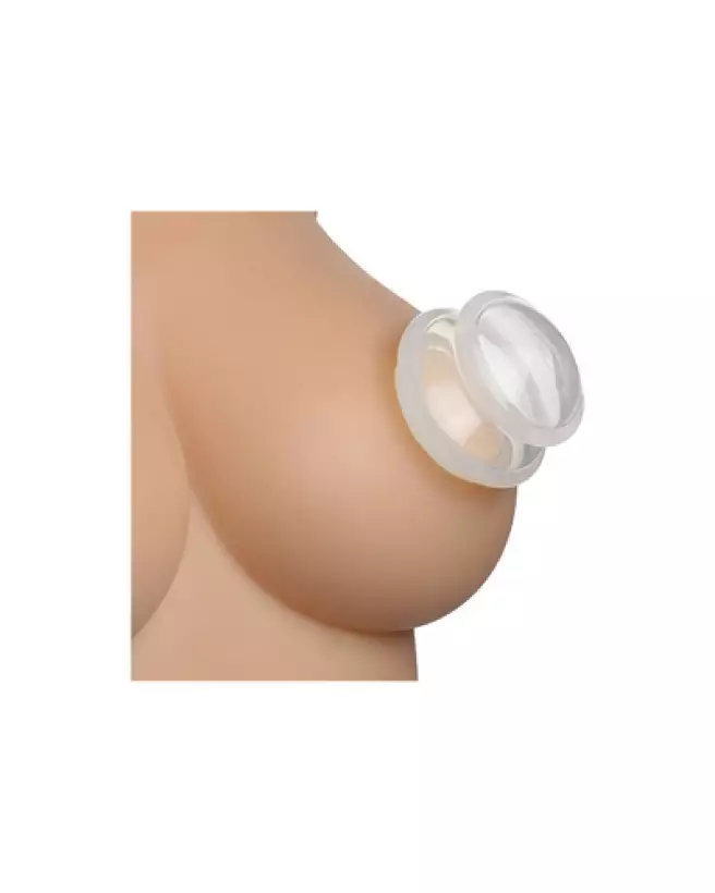 XR Brands Clear Plungers Silicone Nipple Suckers Taille L-1