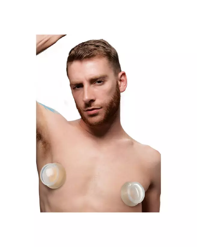 XR Brands Clear Plungers Silicone Nipple Suckers Taille L-6