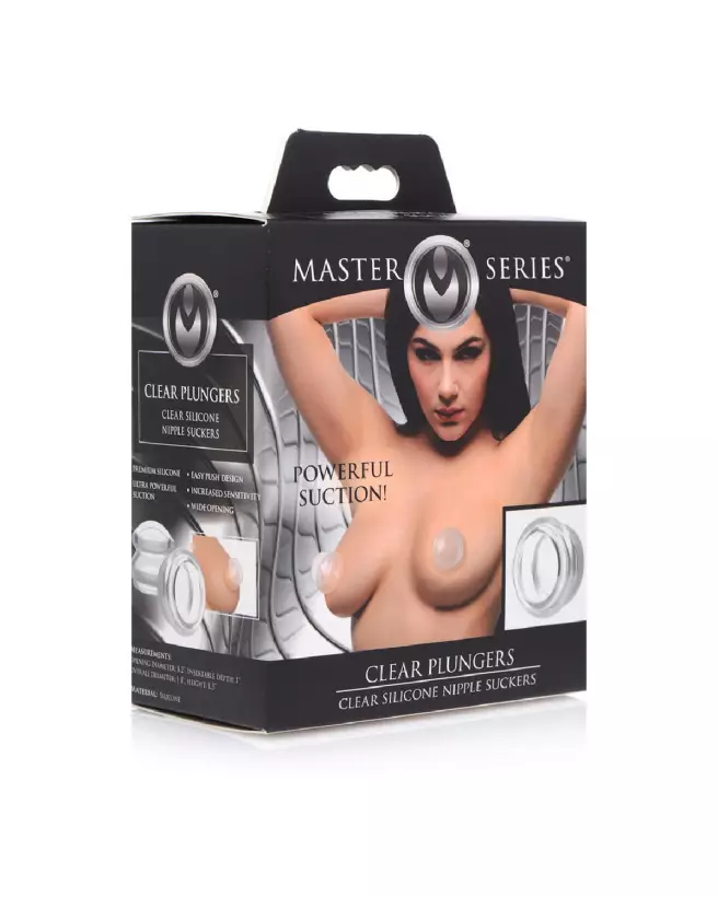 Image des Silicone Nipple Suckers Clear Plungers Taille S de XR Brands-2