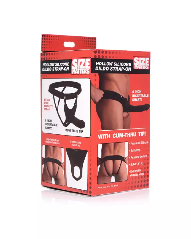 Hollow Silicone Dildo Strap-On SM de XR Brands pour hommes-2