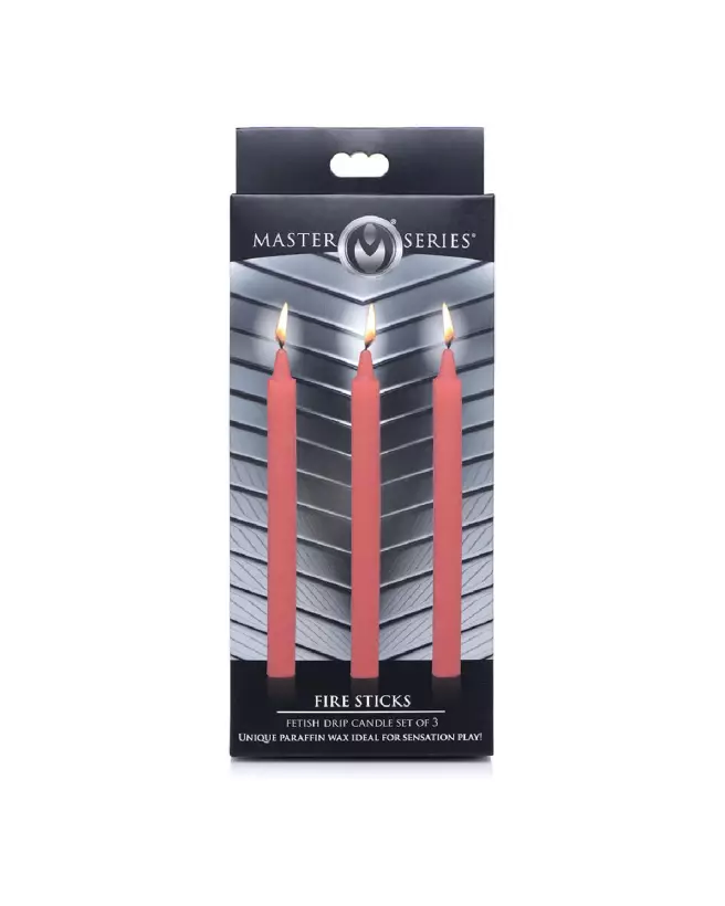 Image des bougies Fire Sticks Fetish Drip Candles de XR Brands pour jeux érotiques basse température-3