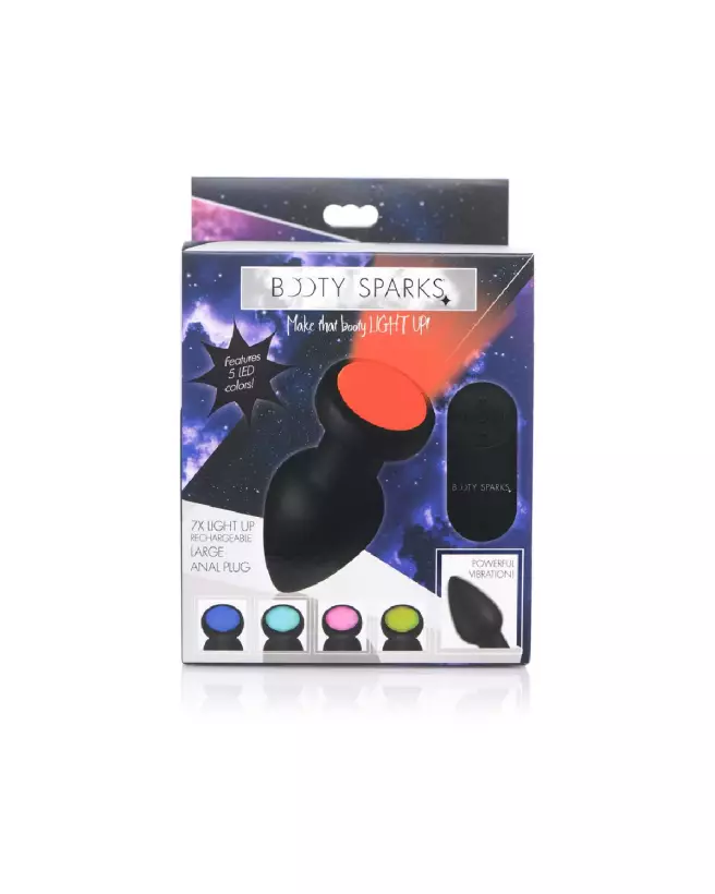 Silicone Vibrating LED Plug Large de XR Brands pour stimulation intense-3