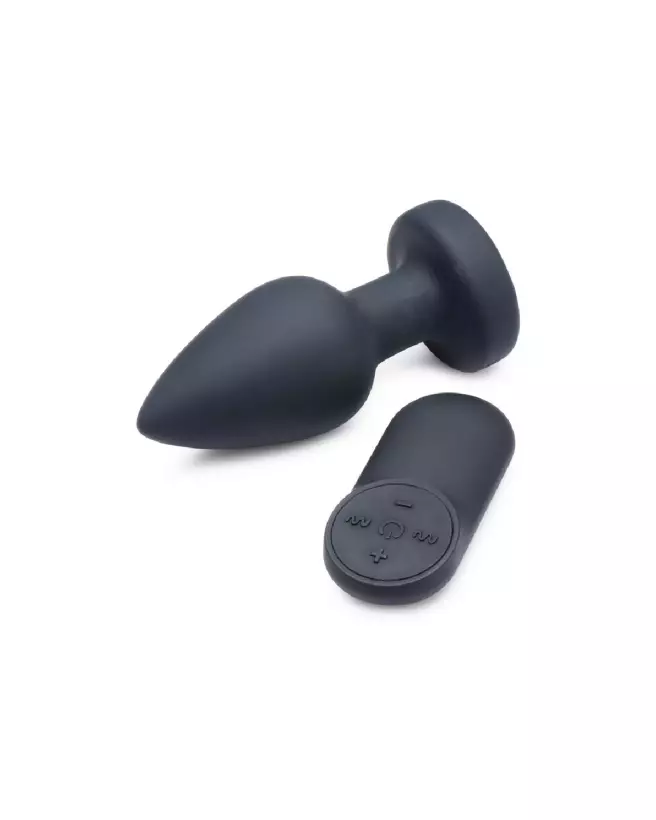 Photo du Silicone Vibrating LED Plug Medium par XR Brands, plug anal vibrant avec LED-3