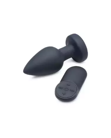 Photo du Silicone Vibrating LED Plug Medium par XR Brands, plug anal vibrant avec LED-3