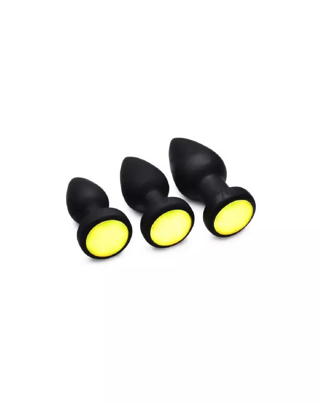 Photo du Silicone Vibrating LED Plug Medium par XR Brands, plug anal vibrant avec LED-4