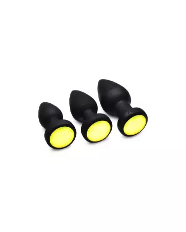 Photo du Silicone Vibrating LED Plug Medium par XR Brands, plug anal vibrant avec LED-4
