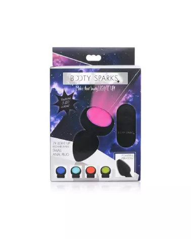 Image du Silicone Vibrating LED Plug Small par XR Brands, sextoy anal vibrant et lumineux-3