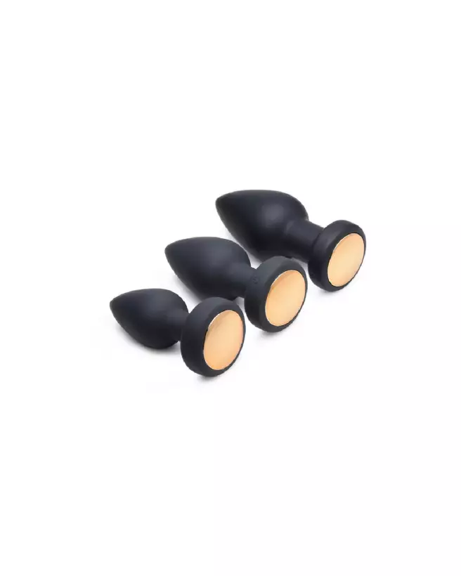 Image du Silicone Vibrating LED Plug Small par XR Brands, sextoy anal vibrant et lumineux-5