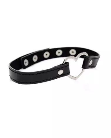 Image du collier Dark Heart Chrome Heart Black Choker de XR Brands pour chiens-1
