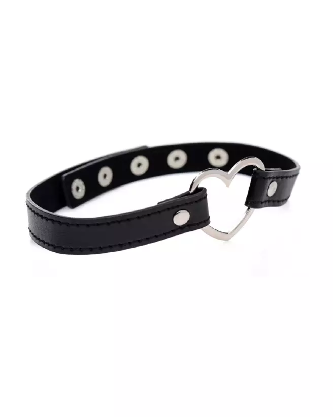 Image du collier Dark Heart Chrome Heart Black Choker de XR Brands pour chiens-3