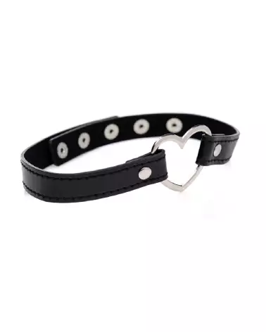 Image du collier Dark Heart Chrome Heart Black Choker de XR Brands pour chiens-3