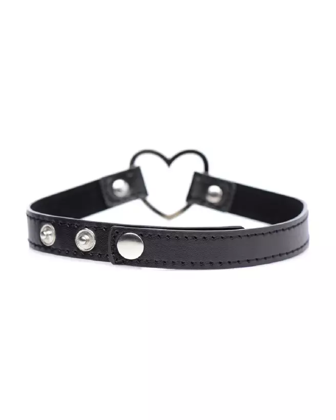 Image du collier Dark Heart Chrome Heart Black Choker de XR Brands pour chiens-4